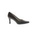 Stuart Weitzman Heels: Pumps Stiletto Work Black Print Shoes - Women's Size 7 - Pointed Toe