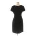 D.W. Studio By David Warren Casual Dress - Sheath: Black Solid Dresses - Women's Size 8