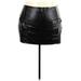 PrettyLittleThing Faux Leather Mini Skirt Mini: Black Print Bottoms - Women's Size 22
