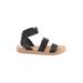 Cushion Aire Sandals: Black Print Shoes - Women's Size 9 - Open Toe