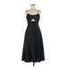 Banana Republic Factory Store Casual Dress - Midi Scoop Neck Sleeveless: Black Solid Dresses - New - Women's Size 6 Petite