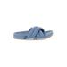 French Connection Sandals: Slip-on Chunky Heel Minimalist Blue Print Shoes - Women's Size 8 - Open Toe