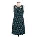 Magnolia Grace Casual Dress - Shift Scoop Neck Sleeveless: Teal Dresses - New - Women's Size Large