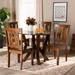 Baxton Studio Noelia Modern Transitional Walnut Brown Finished Wood 5-PC Dining Set - Wholesale Interiors Noelia-Walnut-5PC Dining Set