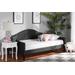 Baxton Studio Milligan Modern and Contemporary Charcoal Fabric Upholstered and Dark Brown Finished Wood Full Size Daybed - Wholesale Interiors Milligan-Charcoal Grey-Daybed-Full