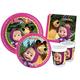 Ciao Y2521 Masha and The Bear for People (112 pcs Ø23cm, Plates Ø20cm, 24 Cups, 40 Napkins) Party Tableware Set