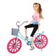 Melody City Melody - Fahrradfahrende Puppe Mannequin-Puppe - 126648 - Rosa - Kunststoff - Figurine - Puppe - Kinder Spielzeug - Geburtstag - Ab 3 Jahren