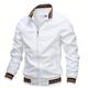 Men's Casual Zipper Long Sleeve Stand Collar Pockets Jackets For Fall & Winter