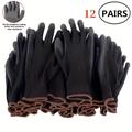 12 Pairs Protective Work Gloves Wear-resistant Non-slip Anti-static Gardening And Woodworking Machinery Safety Work Gloves