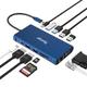 Tymyp USB C Hub, 12-in-1 Dreifachbildschirm Multiport Adapter USB C mit 2 * 4K HDMI, Ethernet, 100W PD, USB C 3.0, USB C Hub LAN SD/TF Dock für Lenovo/Mac Book Pro