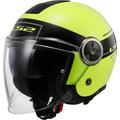 LS2 OF620 Classy Classic Casco Jet, nero-giallo, dimensione M