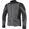 Germot Amaruq Veste textile imperméable à l’eau pour moto, noir-gris-rouge, taille M