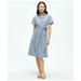 Brooks Brothers Women's Striped Belted Shirt Dress In Cotton | Size 10