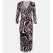 Brie Wrap-effect Printed Lyocell And Wool-blend Jersey Midi Dress