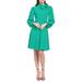 Catalina Tie Neck Long Sleeve Fit & Flare Crepe Dress