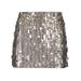 Sequin-embellished Straight Hem Mini Skirt