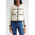 Darla Embroidered Contrast Trim Jacket