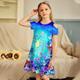 Mädchen' Casual kleid Trägerkleid A Linie Kleid Kurzarm Graphic Blumen 3D-gedruckte Grafik Kleider Kuschelig Brautkleider schlicht Süß Übers Knie Polyester Kleid Sommer Frühling kinderkleidung Sport