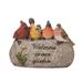 Red Barrel Studio® Resin Welcoming Birds Rock Figurine Resin in Brown/Gray | 8.75 H x 6.25 W x 3.25 D in | Wayfair 27FB566159EF4BAFA99F9868A0AE5468