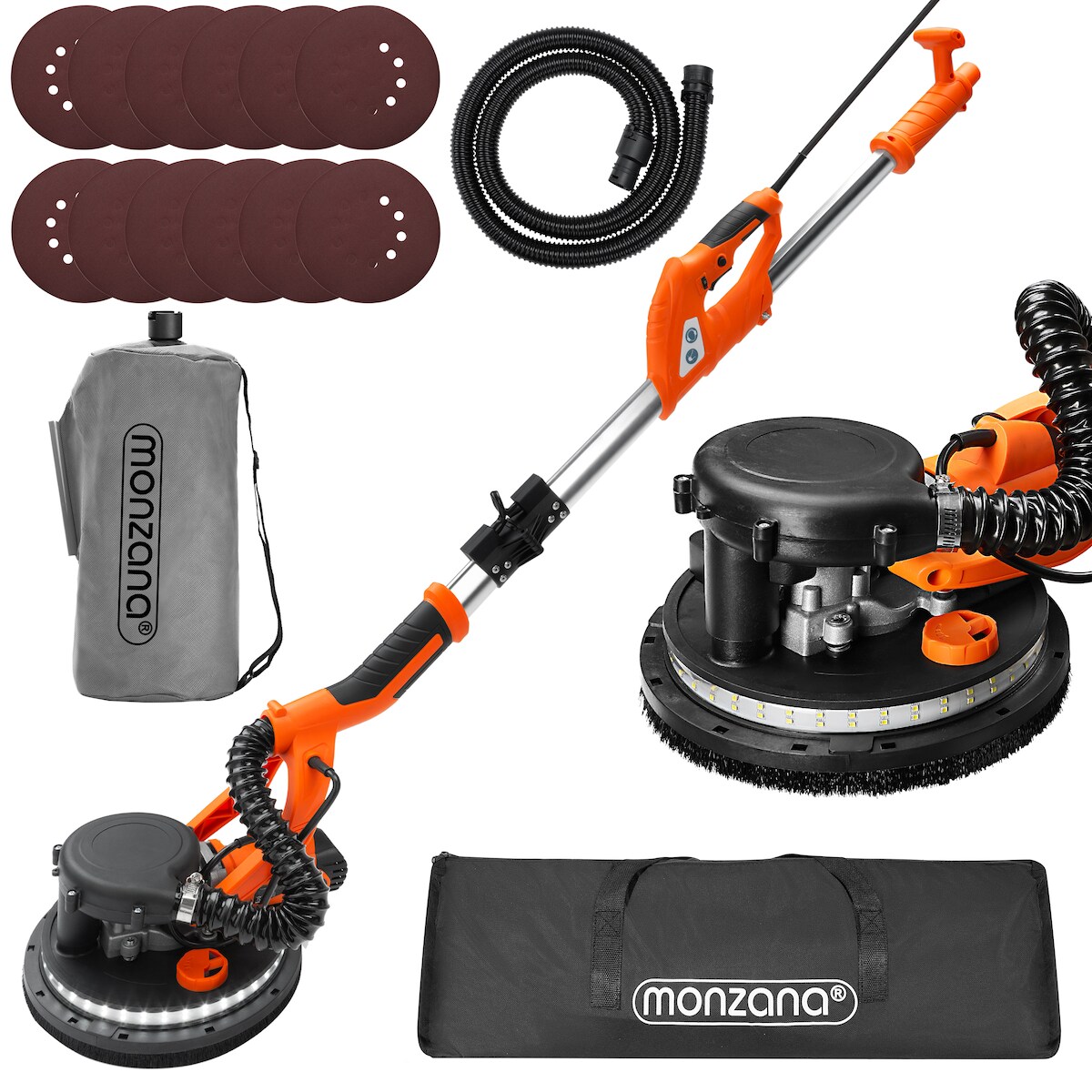 Monzana Trockenbauschleifer Selbtsreinigungsfunktion und Absaugbeutel 750W Image