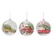 The Holiday Aisle® 2 Piece Christmas Painted Farm Truck Ball Ornament Set Glass in Green/Red/White | 5.5 H x 4.75 W x 1.63 D in | Wayfair