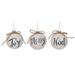 The Holiday Aisle® 3 Piece Sentiment Ball Ornament Set Glass in Black/Brown/White | 4.5 H x 4 W x 4 D in | Wayfair 0C2F539B017249F4A81FE88DB64B4137