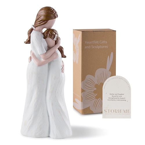 Weihnachtsgeschenke für Frauen Mama Ihr Muttertags Geschenk Statue Mutter und Tochter Geschenk Mama und Tochter Umarmung Harz Handwerk Statue Image