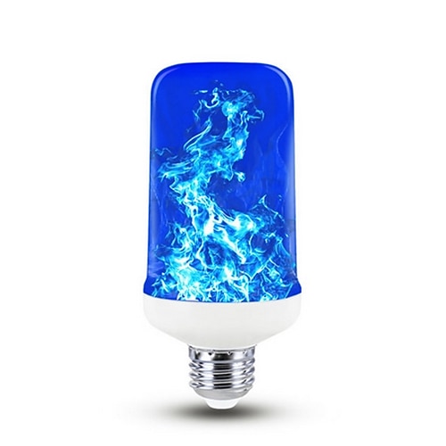 led flammeneffekt glühbirne urlaub lichter 4 modi gelb blau licht 6w e27 e26 basis halloween weihnachten hausdekoration gartendekoration lichter ac 85-265v Image