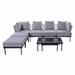 Latitude Run® 8-Piece Patio Sectional Sofa Set Wood in Gray/Black | Wayfair CC5A5141A5DF42B48B1761E95EF2C799