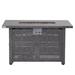 Latitude Run® Laquanna 24" H x 41.7" W Steel Propane Outdoor Fire Pit Table w/ Lid Steel in Gray | 24 H x 41.7 W x 24.8 D in | Wayfair