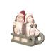 The Holiday Aisle® Resin 5.25 in. Multicolor Christmas Hedgehogs on Sled Figurine Resin | 5.25 H x 5.25 W x 5.25 D in | Wayfair