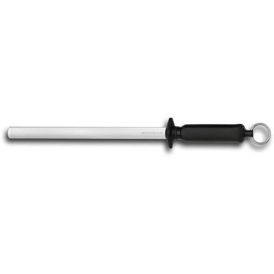 Wetzstahl FELIX SOLINGEN "Diamant", silber (schwarz, silberfarben), L:40cm, Edelstahl, Messerschärfer, Mit Aufhängevorrichtung
