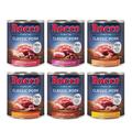 Lot Rocco Classic Pork 12 x 800 g pour chien lot mixte : bœuf/agneau, poulet/dinde, poulet/veau, bœuf/cœurs de volaille, poulet/saumon, bœuf/poulet