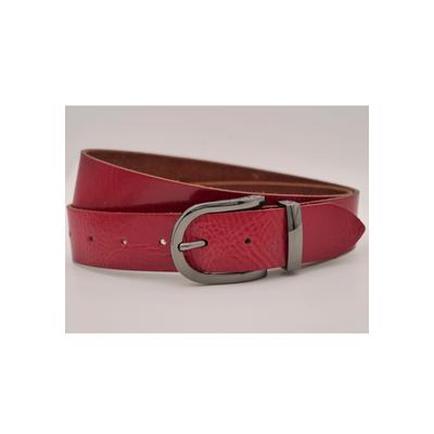 Ledergürtel ANNAMATONI, Damen, Gr. 85, rot, Rindsleder, unifarben, casual, Gürtel, mit silberner Schließe Image