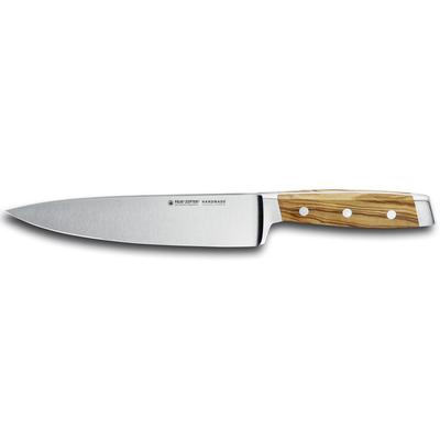 Kochmesser FELIX SOLINGEN "First Class Wood", silber (silberfarben), X50 CrMoV15 Klingenstahl, Kochmesser, geschmiedete Klinge, Maserung