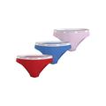 Bikinislip TOMMY HILFIGER UNDERWEAR "3 PACK BIKINI (EXT SIZES)" Gr. XS (34), bunt (fierce red, blue spell, pearly pink) Damen Unterhosen Bikini Slips