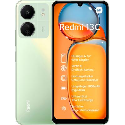 XIAOMI Smartphone "Redmi 13C 4+128GB", grün (clover grün), 128 GB, Mobiltelefone