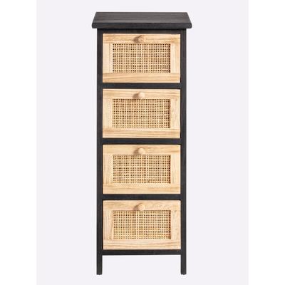 Kommode HEINE HOME, schwarz (schwarz, natur), B:30cm H:76cm T:25cm, Sideboards Image