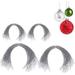 1000 Pieces Christmas Ornament Hangers Snap Locking Ropes Christmas Ornament Precut String Hangers Fasteners Hanging Ropes Hang Tag Polyester Ropes Clothing Price Tag Hanging Ropes (Silver)(Silver)