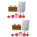 2 Sets Miniature Kitchenware Mini Kitchen Furniture Model Doll House Cookware Toys