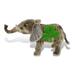 DolliBu Baby Wild Plush Grey Elephant Stuffed Animal with Green Plush Shamrock Green Shamrock Plush St Patricks Day Stuffed Animal Elephant Good Luck St Patricks Day Toys for Kids Baby - 12 Inches