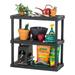 IRIS USA 3-Tier Shelving Unit 38 Fixed Height Large Storage Organizer for Home Garage Basement Shed and Laundry Room 36 W x 18 D x 38 H Made with Recycled Materials Black