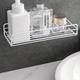 2pcs Bathroom Shelves Drill-Free Toilet Storage Racks, Multi-functional Iron Wall-mounted Long Bars for Kitchen and Bathroom Toiletry Storage