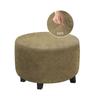 Round Velvet Ottoman Cover Folding Storage Stool Furniture Protector Soft Slipcover with Elastic Bottom Ottoman Cover