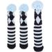 3pcs/set Knitted Fabric Hybrid Club Head Covers Wooden Driver Fairway Wood Headcover (Light Blue)