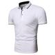 Men's Golf Shirt Golf Polo Work Casual Lapel Short Sleeve Basic Modern Plain Button Spring Summer Regular Fit Magenta Wine Black White Yellow Dark navy Golf Shirt