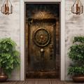 Old Vintage Door Door Covers Door Tapestry Door Curtain Decoration Backdrop Door Banner for Front Door Farmhouse Holiday Party Decor Supplies