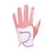 Golf Left Hand Glove Polyester High Elasticity Breathable Washable Single Golf Glove for Men Women Pink S