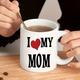 1pc Mother's Day Gift For Mom Funny Mugs For Her Mom Gifts I Love My Mom Coffee Mug Ideal Gifts For Mom Birthday Gifts For Women Baby Gift For Mom Funny Mug Funny Gift Tea Cup 11oz Ceramic Coffee