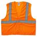 Ergodyne - 20967 GloWear 8205HL Reflective Safety Vest High Visibility Orange Mesh Type R Class 2 Hook & Loop Closure 2XL/ 3XL